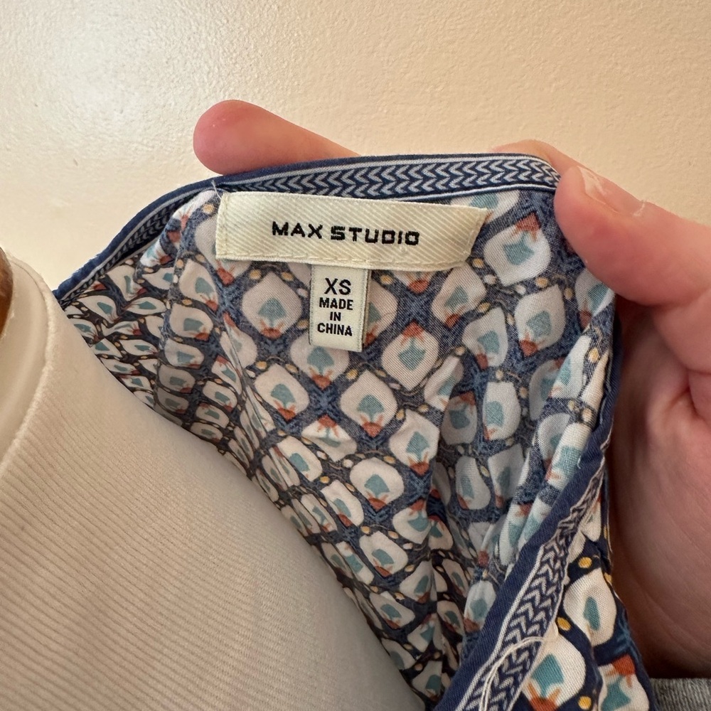 Max Studio Tie Front Button Down Top - image 6